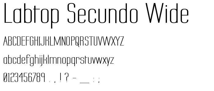 Labtop Secundo Wide font